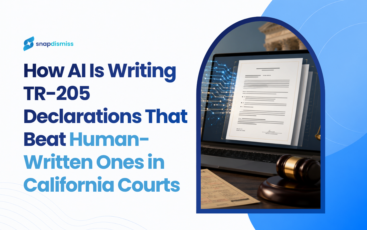How AI Is Writing TR-205 Declarations That Beat Human-Written Ones in California Courts